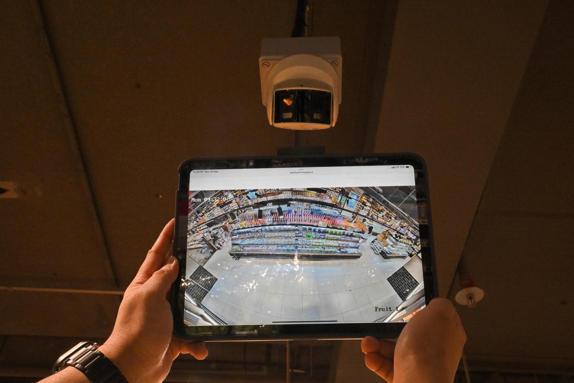 Existing in-store CCTV cameras will be upgraded with video analytics.ST PHOTO: SHINTARO TAY