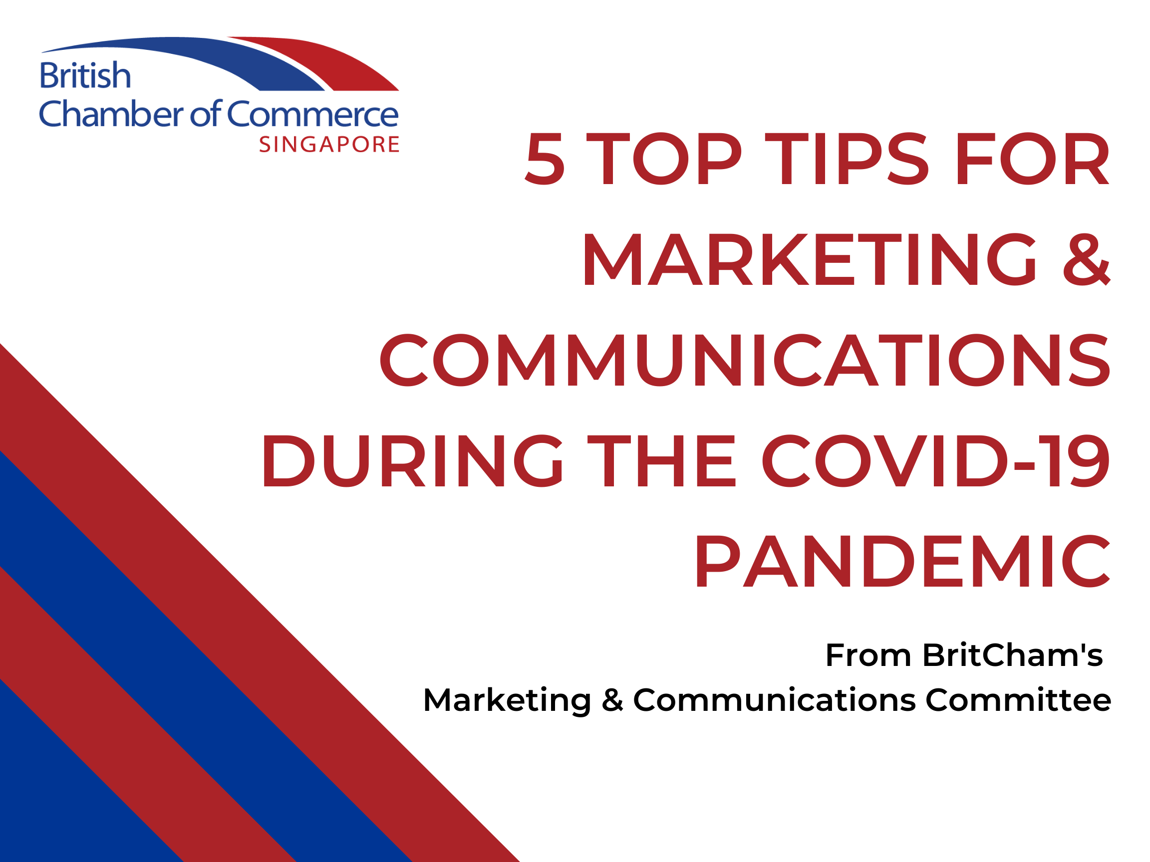 5 Top Tips for Marketing & Communications during the COVID-19 pandemic