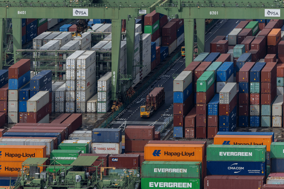 Economic observers have said that US President Donald Trump’s on-and-off tariff policy threatens to depress global trade and stall economic growth, especially for small and open economies.  ST PHOTO: BRIAN TEO