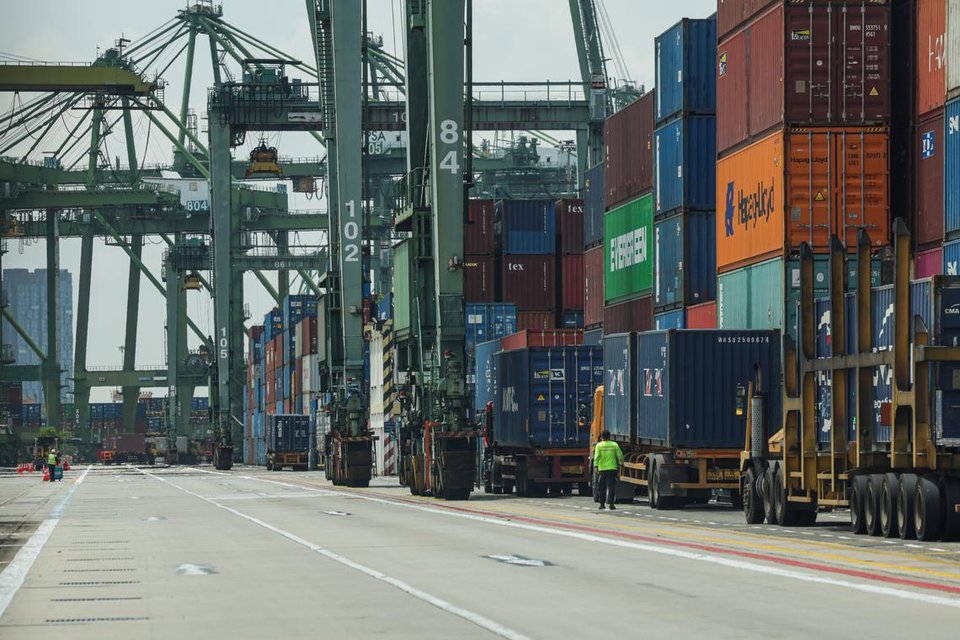 Singapore's trade agency still expects growth in key exports to come in at the lower end of its 1 per cent to 3 per cent forecast in 2025.  ST PHOTO: GIN TAY