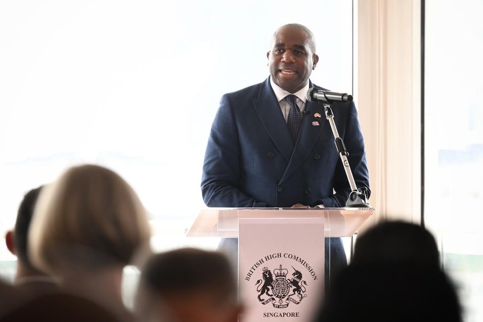 British Foreign Secretary David Lammy highlighted how Singapore set up a National Computerisation Committee as early as 1981.  ST PHOTO: CHONG JUN LIANG