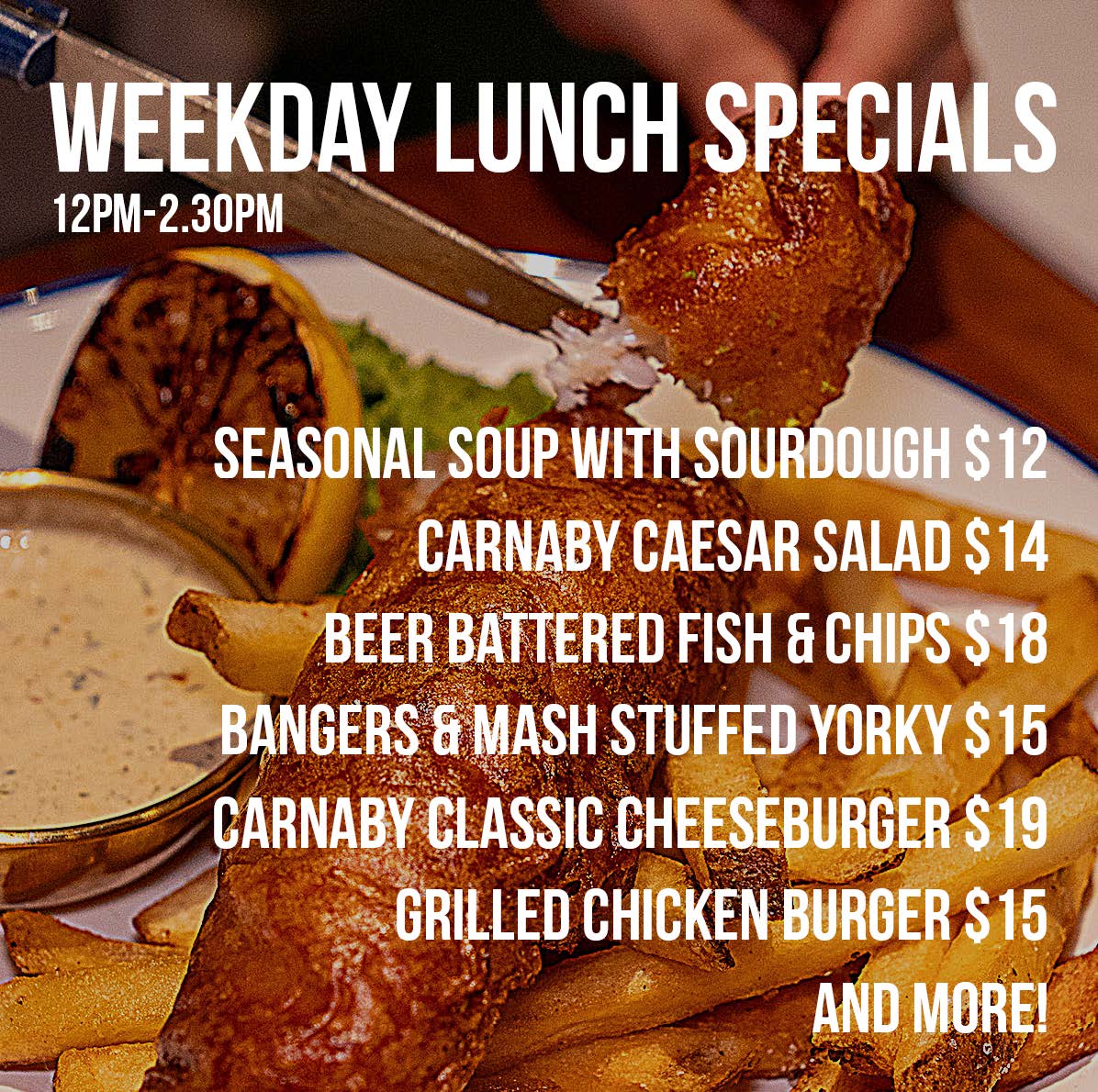 Weekday Set Lunch at Carnaby