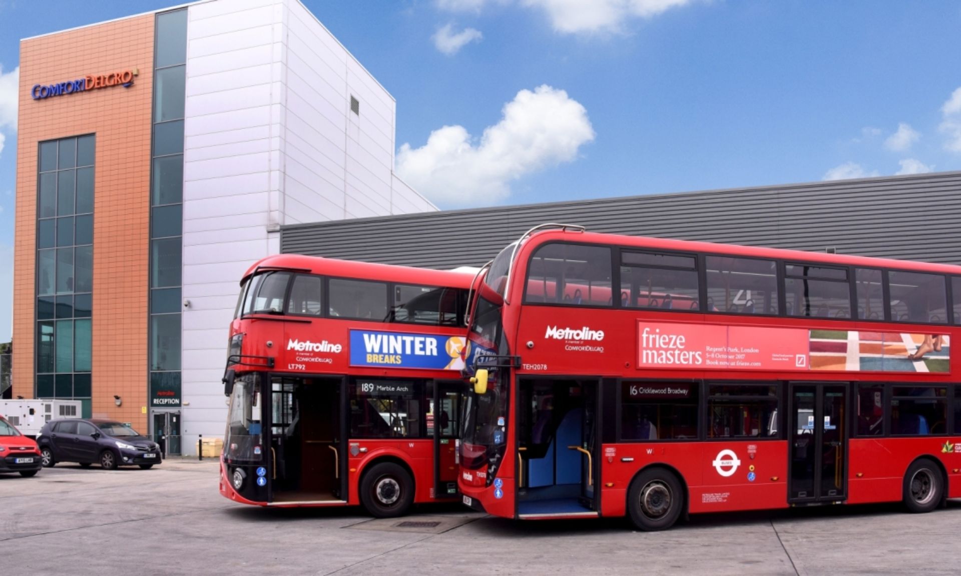 ComfortDelGro operates Metroline. Metroline is the fourth largest scheduled bus operator in London and operates about 17% of the city's scheduled bus services