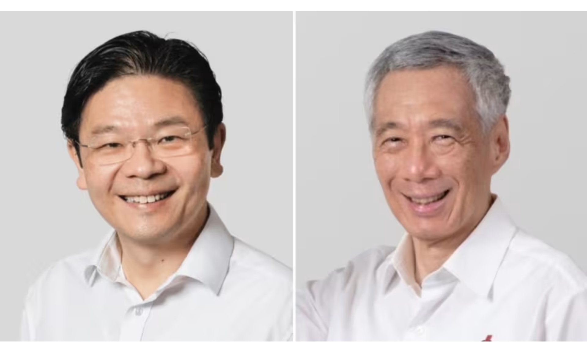 Singapore's Deputy Prime Minister Lawrence Wong (left) and Prime Minister Lee Hsien Loong. (Photos: PAP website)
