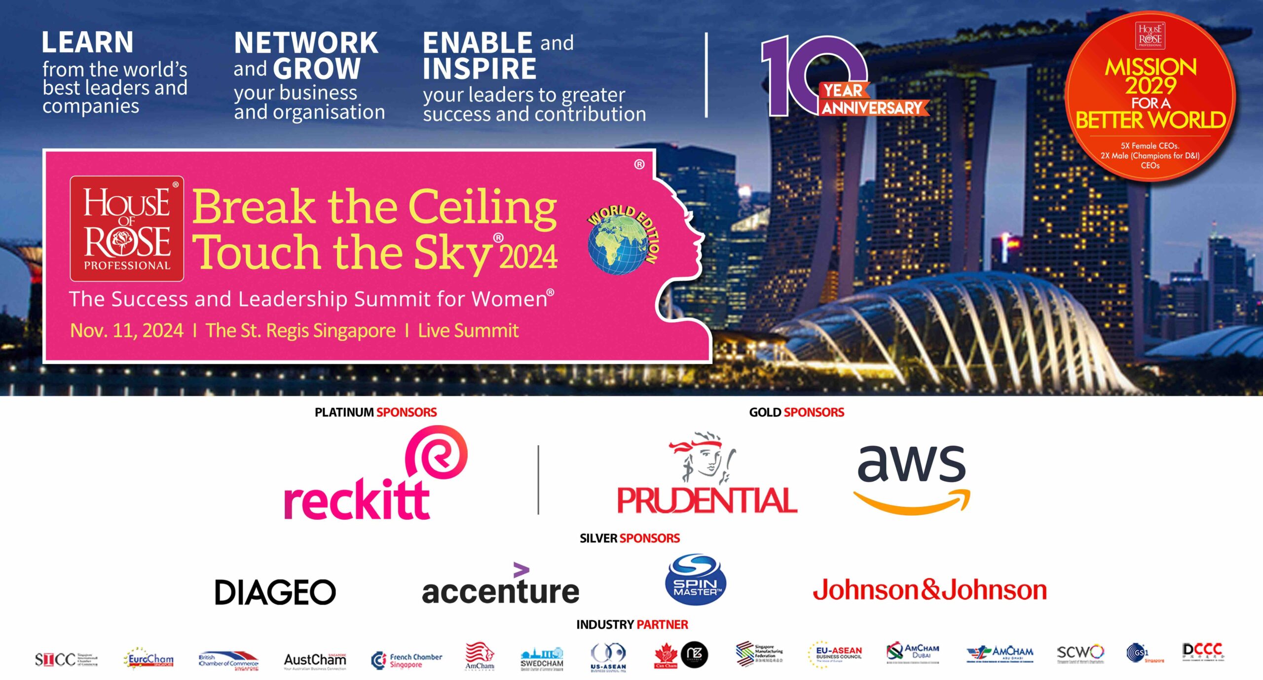 2024 WORLD EDITION BREAK THE CEILING TOUCH THE SKY SINGAPORE, NOV 11, 2024.