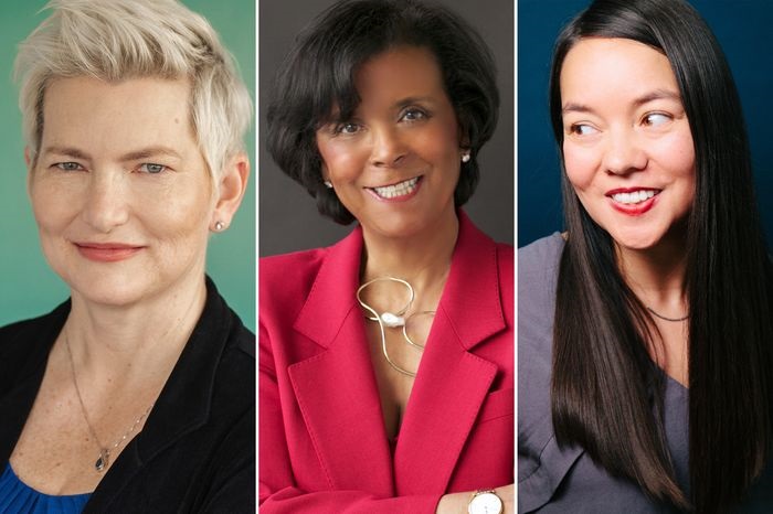 From left: Melinda Starbird, a human resources and diversity executive; Dani Monroe, former CDO for Mass General Brigham; and Miriam Warren, CDO for Yelp. PHOTO ILLUSTRATION: MELINDA STARBIRD, CHERYL RICHARD, YELP