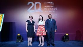 Michelle Lim wins the 'Future Leaders' award at the 20th Anniversary Annual Business Awards